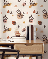 Shapes and Leaves Wallpaper